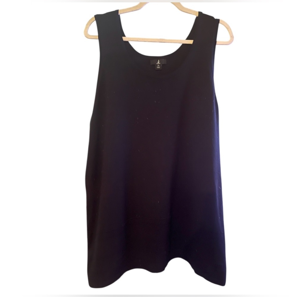 J Jason Wu Rayon Tank w/ Hem Detail. Black Size 2X